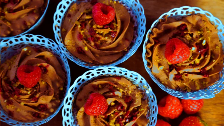 Chocolade-amarenacupcakes