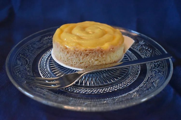 Mini-"kwark"taartje citroen-mango