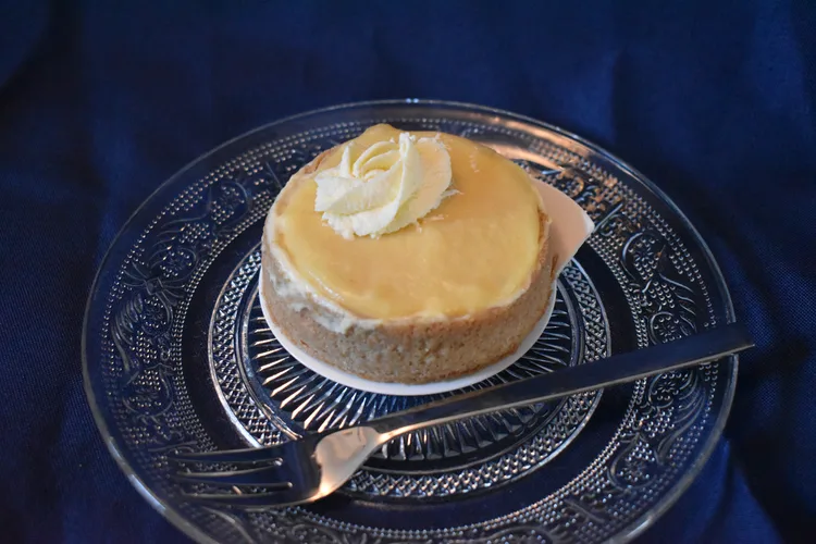 Mini-"kwark"taartje perzik-ananas